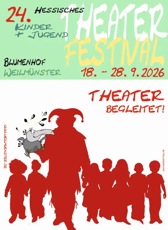 Das Hessische Kinder- und Jugendtheater Festival Weilmünster findet vom 18. September bis zum 28. September 2026 auf dem Blumenhof in Weilmünster statt.